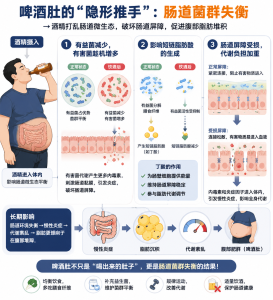 喝啤酒真的容易长肚子吗？你以为是酒，其实可能是肠道出了问题