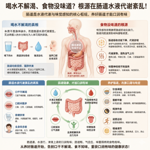 喝再多水还是口干？味觉变淡？问题可能在肠道