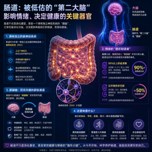 肠道是“第二大脑”，与情绪问题息息相关